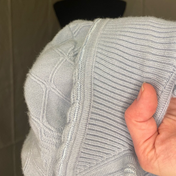 Anthropologie Light Blue Textured Cardigan - Picture 6 of 12